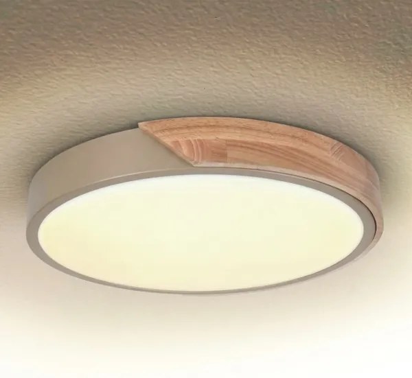 BRILAGI - Corp de iluminat LED dimabil PILANA LED/48W/230V stejar/bej Ø 40 cm + telecomandă