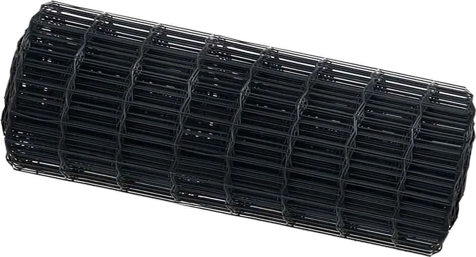 vidaXL Gard Euro Gri 0,8 x 10 m Fier acoperit cu PVC