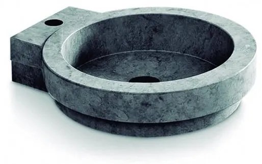 Bathco 00339 - Lavoar pe blat ICONO 40x45 cm, piatră/gri
