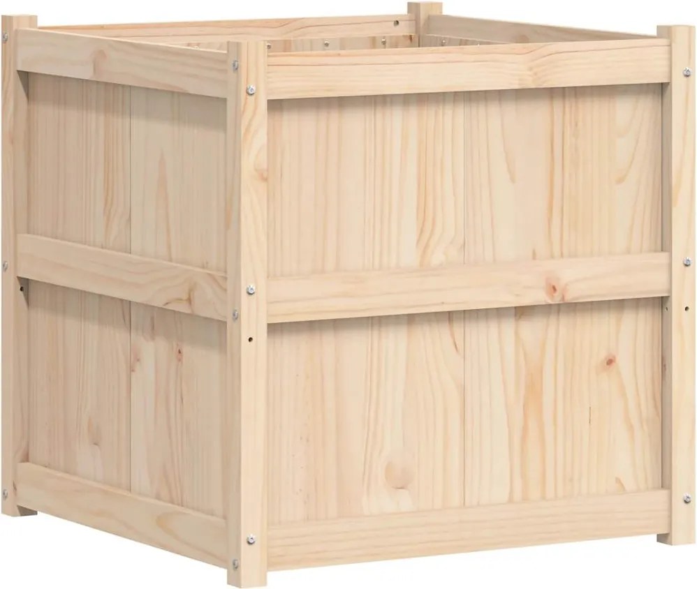 vidaXL Jardinieră de grădină, 70x70x70 cm, lemn masiv de pin