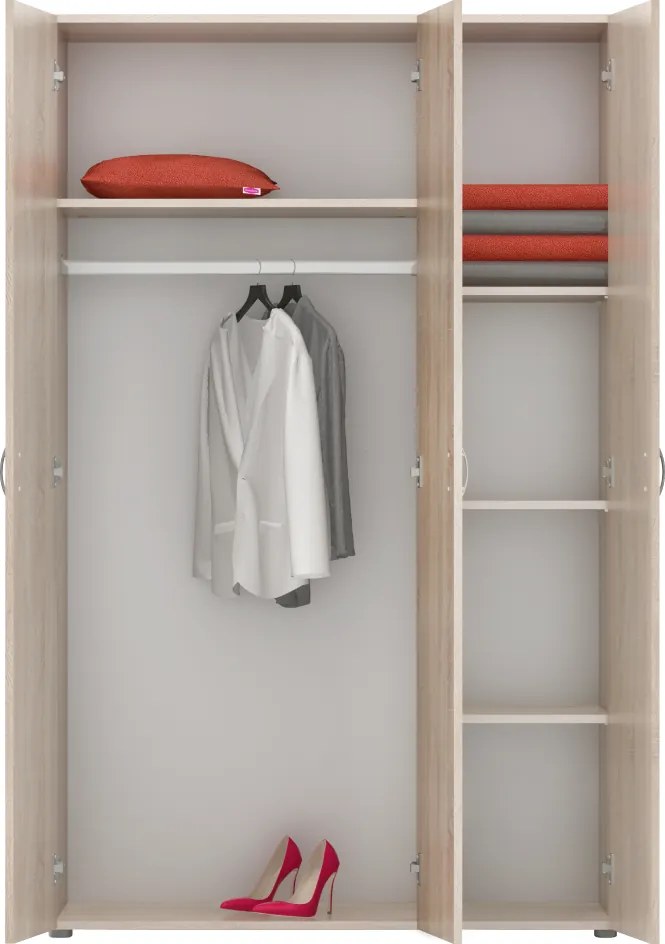 Dulap, cu trei uşi, stejar sonoma, RAMSA 3