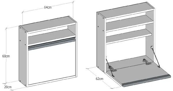 Masă de lucru pliabilă OPTIMUM 60x64 cm albă
