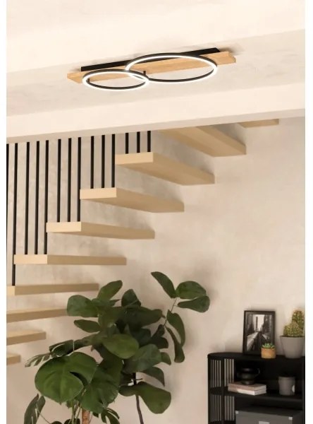 Plafonieră LED Eglo 901716 BOYAL 2xLED/12W/230V 3000K bej/negru