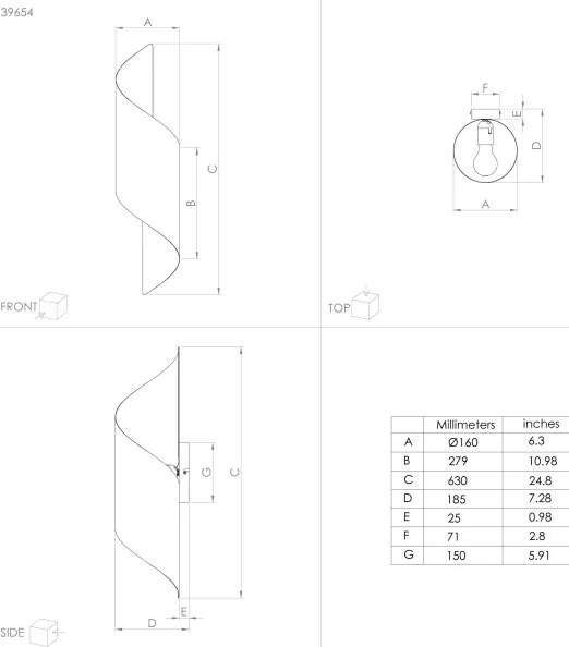 Aplică JABALOYAS 1xE27/40W/230V Eglo 39654