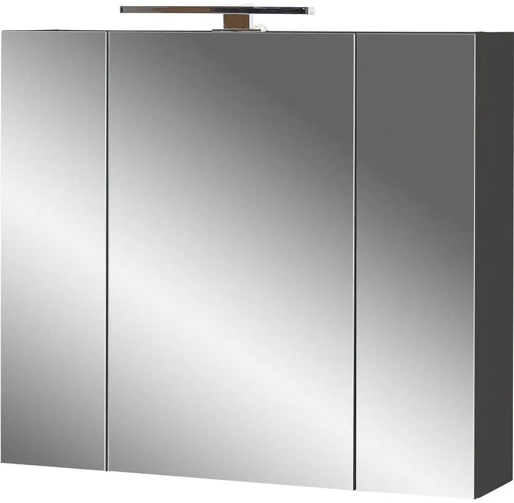 Dulap de baie gri închis cu oglindă 76x71 cm - Germania