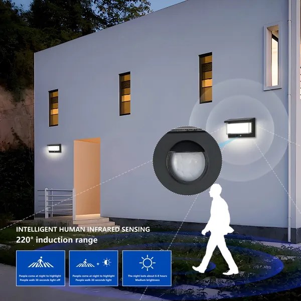 Aplică LED solară cu senzor SUN LUME LED/10W/3,7V 4000 mAh IP44