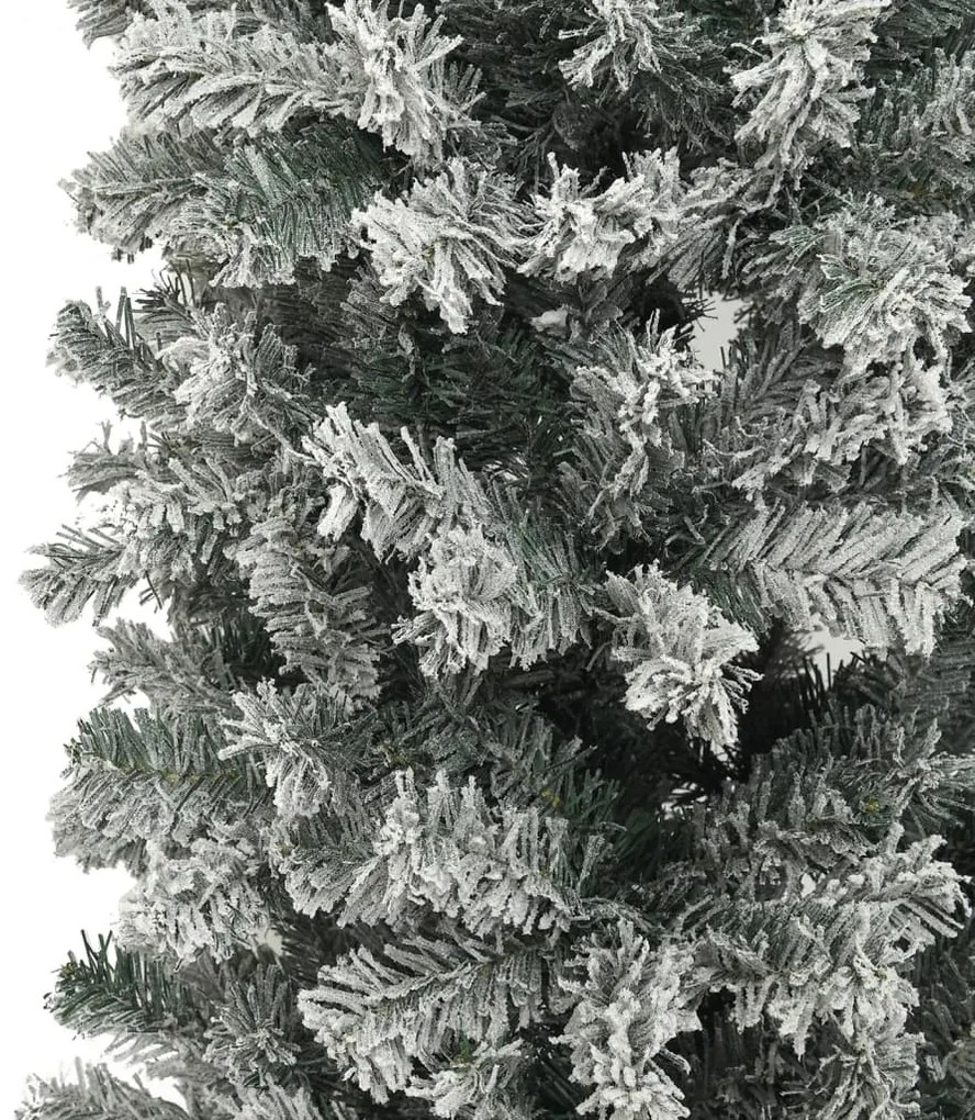 Arcada pom de Craciun cu zapada pufoasa, 240 cm 1, Alb si verde, 240 cm