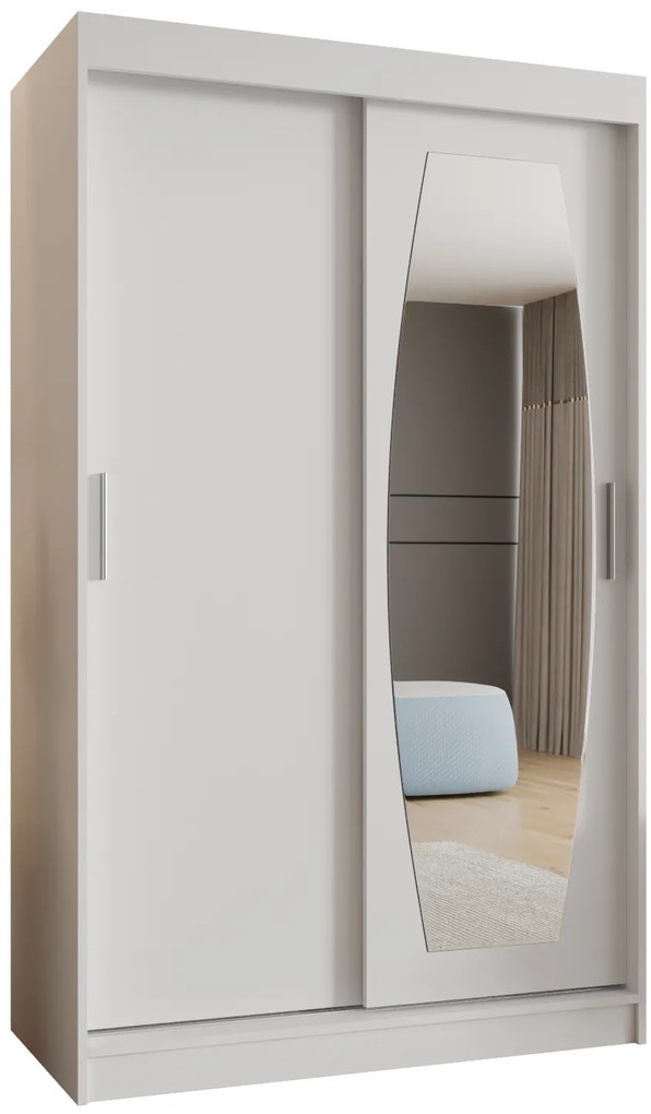 Dulap de haine 120 cm Rosaria (alb). 1126293
