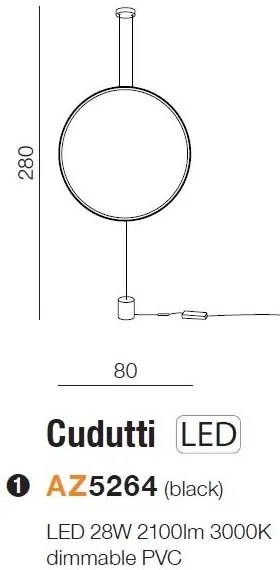 Lustra LED design modern CODUTTI BK
