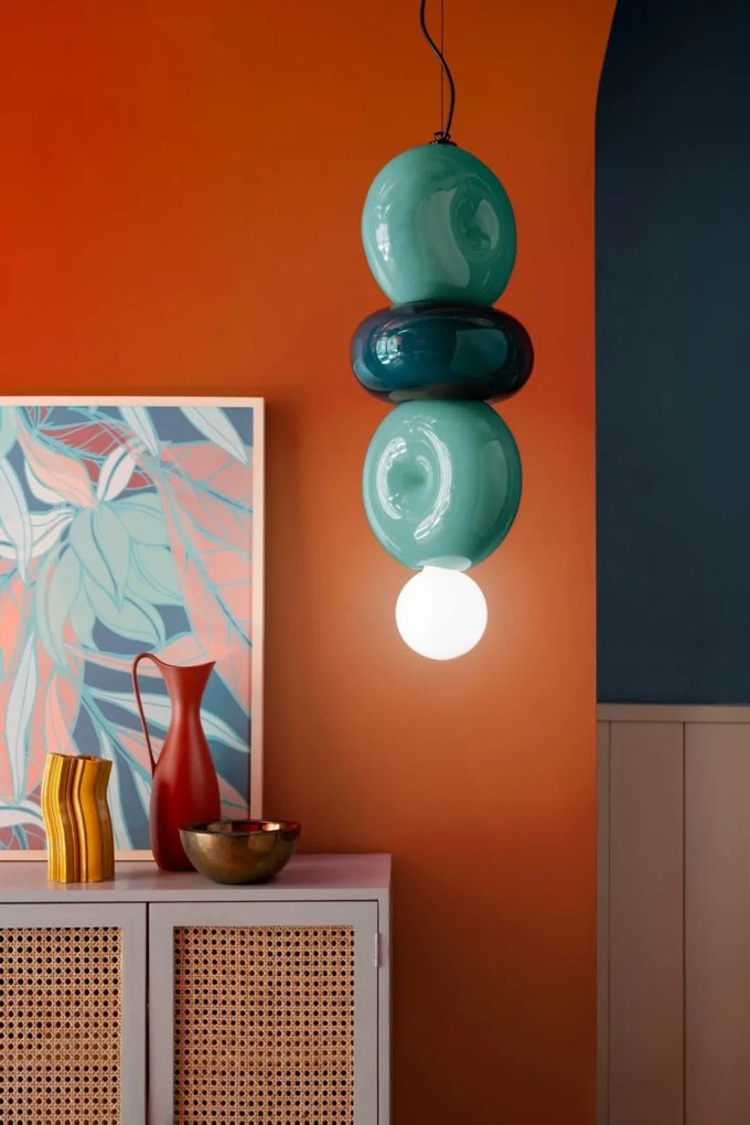 Lustra retro realizata manual din ceramica Bumbum