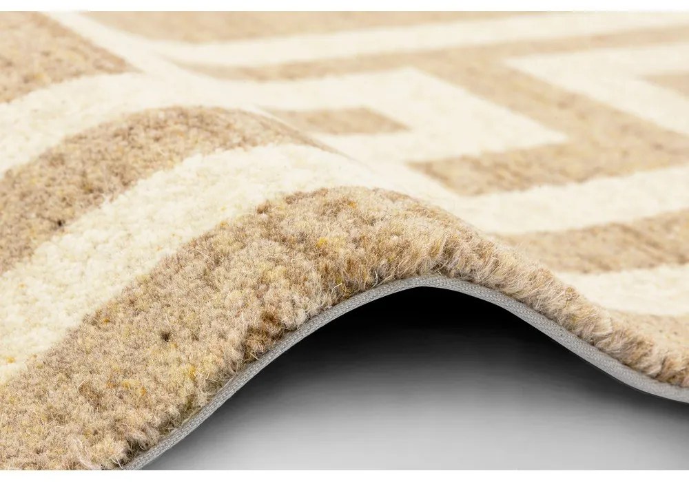 Covor maro deschis din lână 133x180 cm Cesar – Agnella