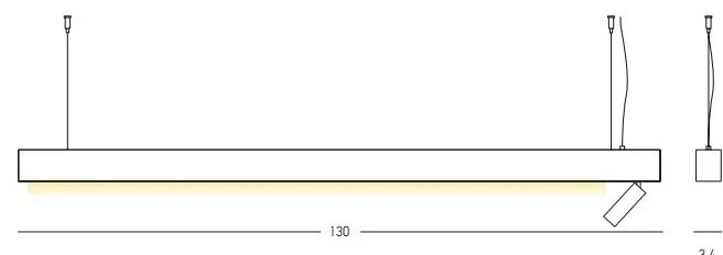 Lustra LED suspendata design liniar Lynton 7+32W