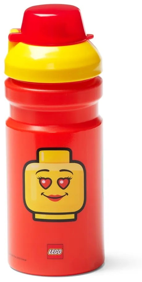 Set caserolă pentru gustări și sticlă LEGO® Iconic, roșu - galben