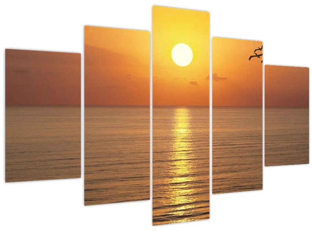 Tablou - Apus de soare peste ocean (150x105 cm)