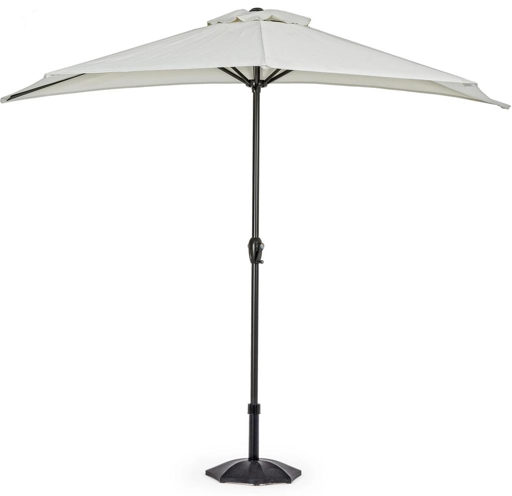 Umbrela de gradina Kalife  halfmoon 270x135x232 cm , alb