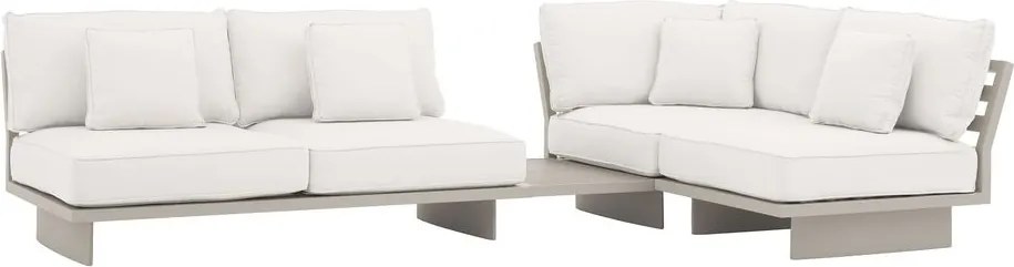 Canapea pe colt pentru exterior design elegant LUX Royal Palm, sunbrella