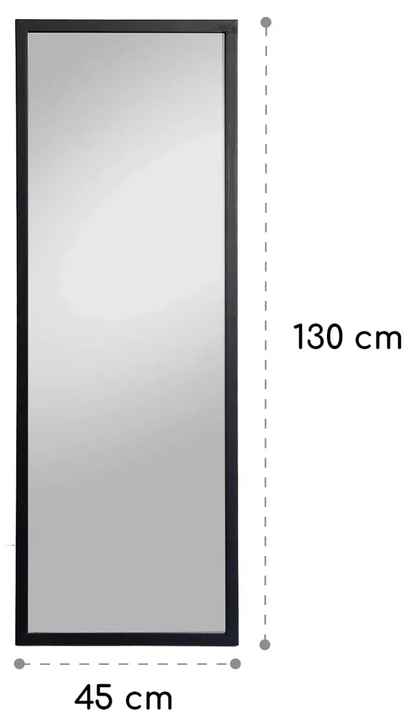Luton Oglindă de perete din lemn veritabil dreptunghiulară 130 x 45 cm