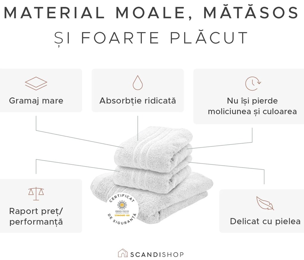 Prosop de maini Confort 50 x 100 cm rosu, 100% bumbac