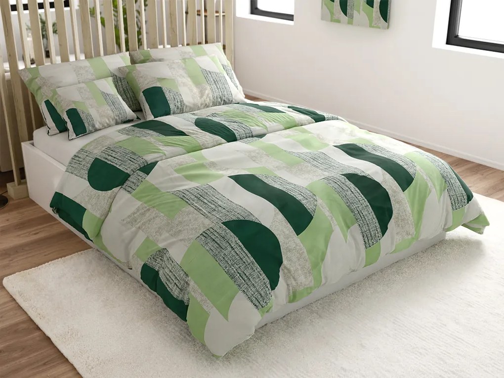 Lenjerie de pat din microfibra GREVERA verde Dimensiune lenjerie de pat: 70 x 80 cm | 140 x 200 cm