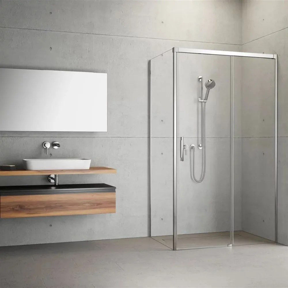 Perete lateral stanga Radaway Idea KDJ 80 cm crom-transparent sticla 6 mm