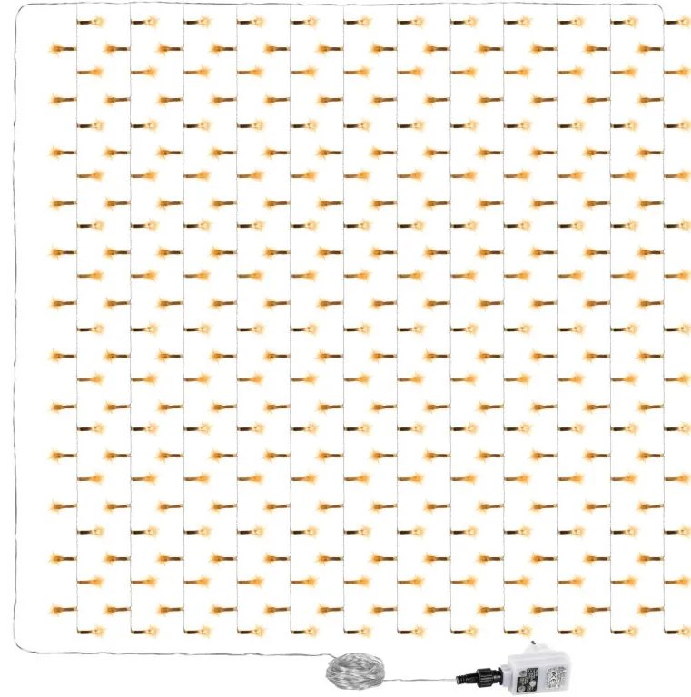 Perdea luminoasă de Crăciun 600 LED - 6x3 m, alb cald