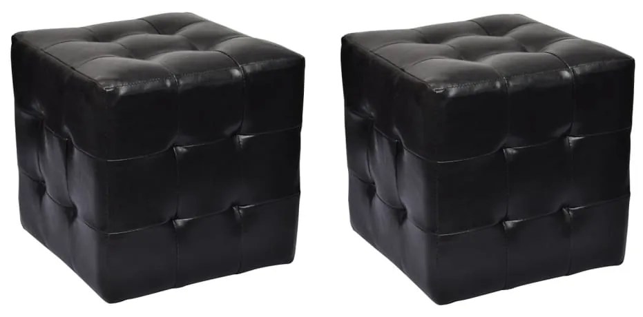 60740 vidaXL Set 2 taburete, Negru