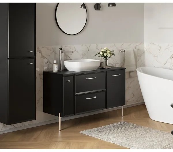 Cersanit S590-100 - Corp suspendat sub lavoar MILLE SLIM 60x38 cm, negru