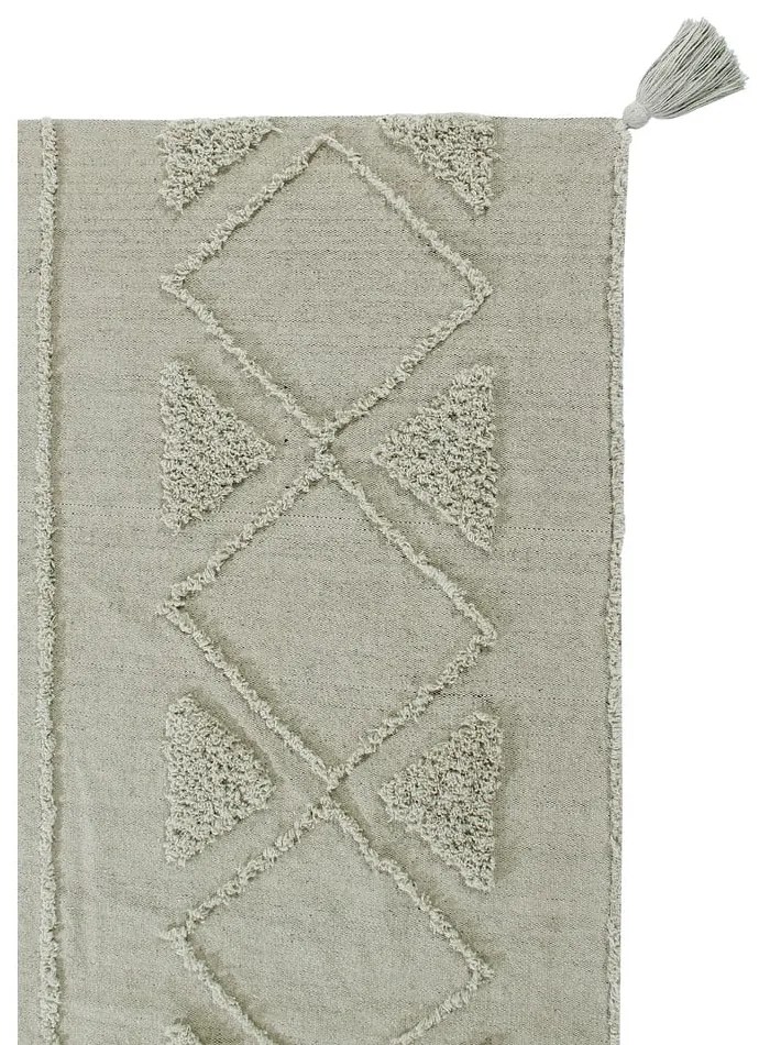 Covor verde deschis lavabil/țesut manual din bumbac 170x240 cm Tribu Olive – Lorena Canals