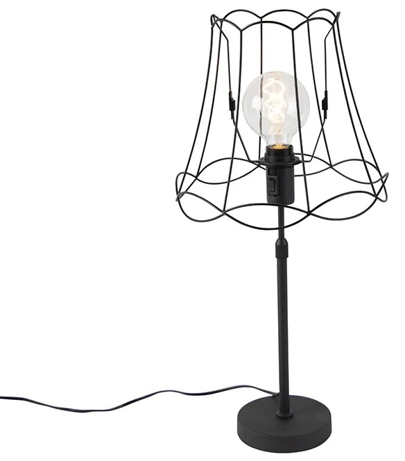 Lampă de masă neagră cu cadru Granny 30 cm reglabil - Parte