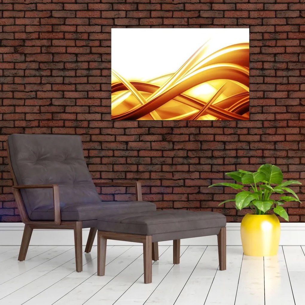 Tablou - Abstrac galben (90x60 cm)