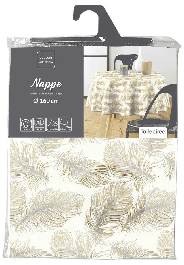 Față de masă lavabilă ø 160 cm Plumina – douceur d'intérieur