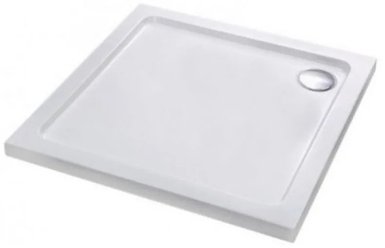 Cădiță de duș acrilică joasă, pătrată, Modena Slim, 90x90x5,5 cm