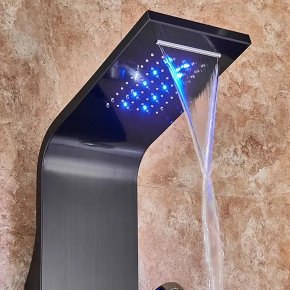 Aquapro hidromasszázs zuhanypanel fekete