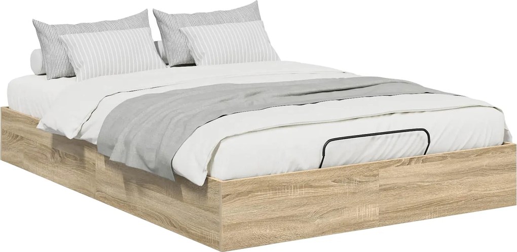 vidaXL Cadru de pat otoman Stejar Sonoma 193 x 140 x 25 cm