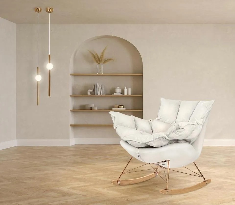Scaun balansoar SWING VELVET bej