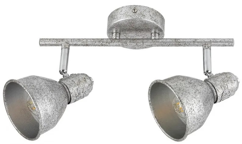 Aplica cu 2 spoturi design industrial THELMA argintiu antic 5387 RX