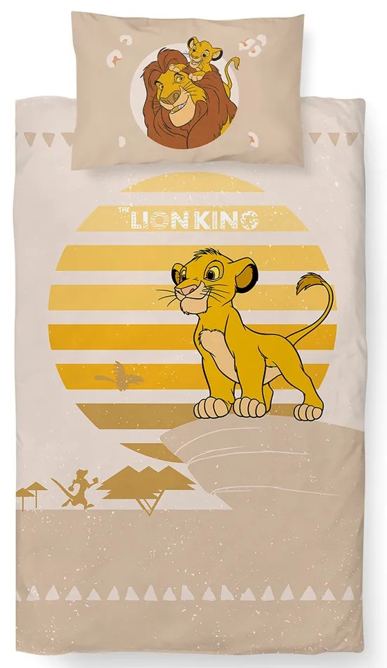 Lenjerie de pat pentru copii Lví Král Malý Simba,100 x 135 cm, 40 x 60 cm