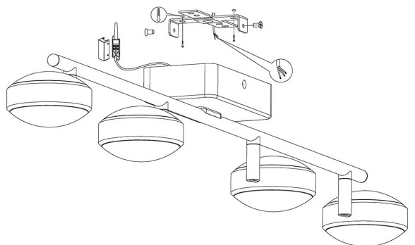 Spot LED RGB CORROPOLI-C 4xLED/5W/230V Eglo 97717