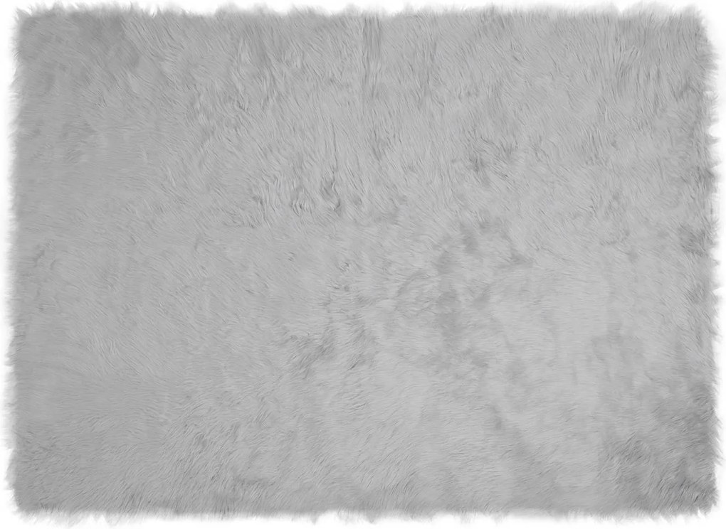 vidaXL Covor din Lână Faux Tafalla Gri 160 x 230 cm Poliester