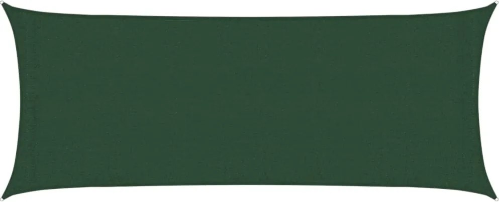 vidaXL Pânză parasolar, verde închis, 2x5 m, HDPE, 160 g/m²