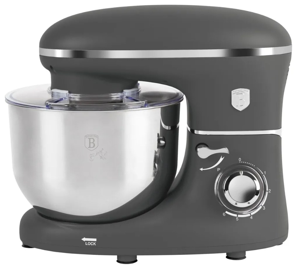 Robot de bucatarie 1300W Anthracite Collection Berlinger Haus BH 9511, pentru aluat, creme