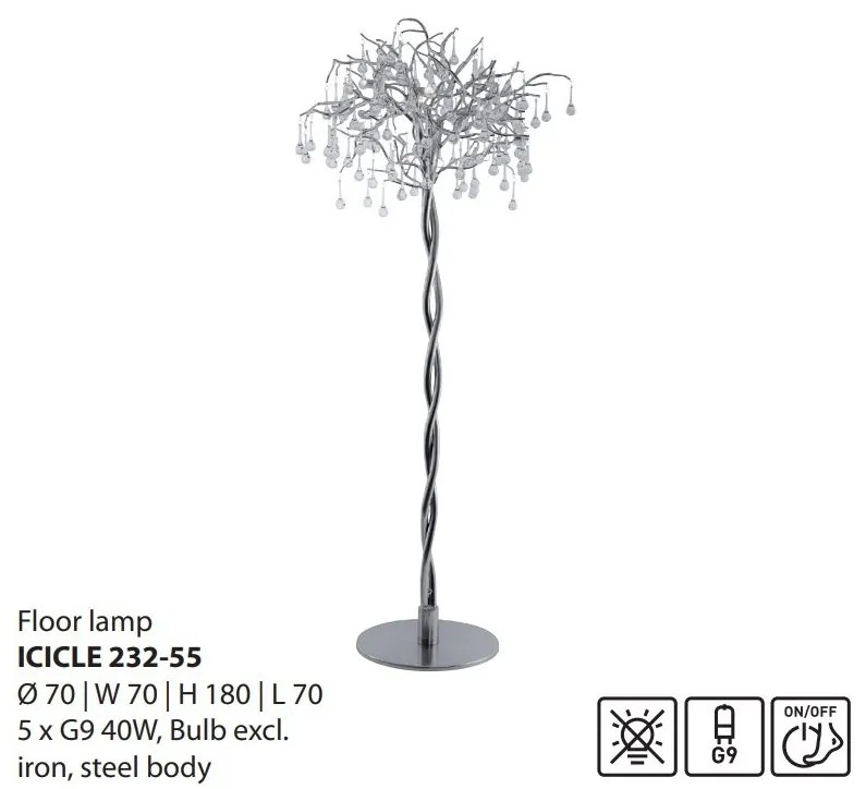 Lampa de podea design magnific ICICLE crom