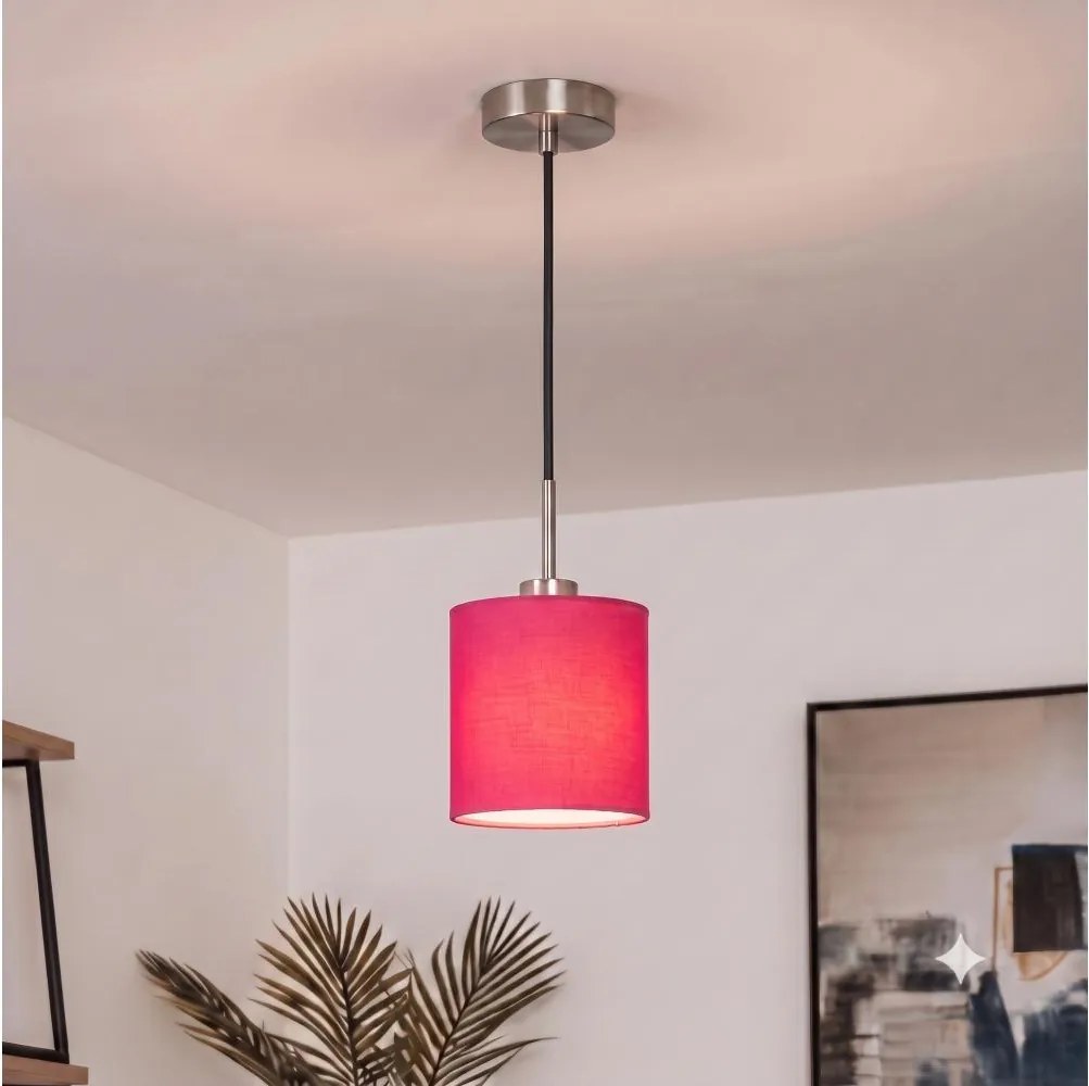 Brilagi - Lustră LED pe cablu NUBILA 1xE27/60W/230V diam. 14 cm negru/roz