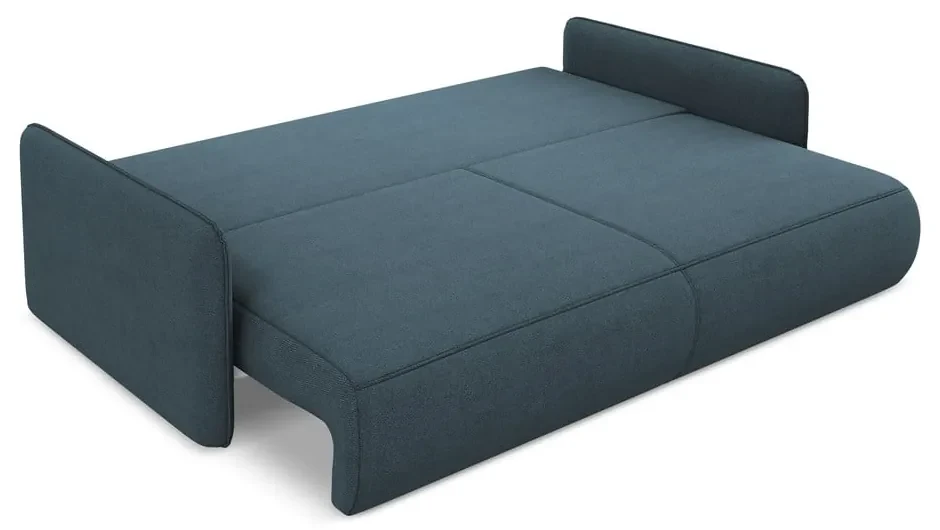 Canapea albastră extensibilă/cu spațiu de depozitare 216 cm Nanea – Makamii