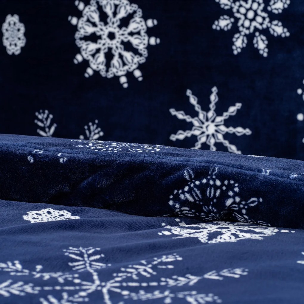 Lenjerie de pat din microflanel 4Home Midnight Snowfall, 140 x 220 cm, 70 x 90 cm