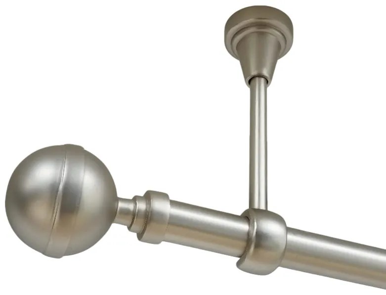Galerie simpla prindere tavan fara inele kalisto 19 mm crom mat (Alege marime: 180 cm)