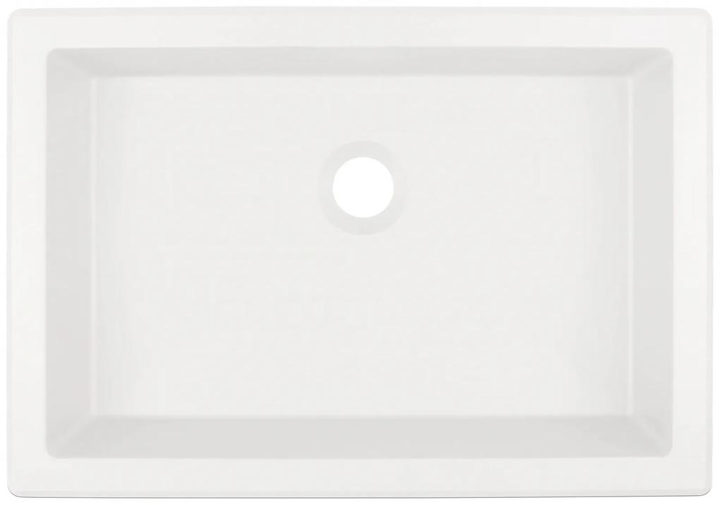 Lavoar incastrat compozit alb Deante Correo, dreptunghiular, 50 cm Alb mat