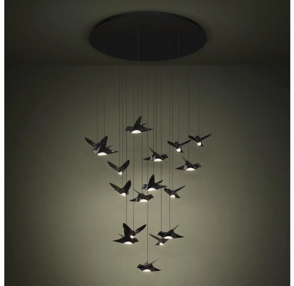 Lustră LED dimabilă pe cablu Eglo 390352 PARATEBUENO 17xLED/3W/230V negru