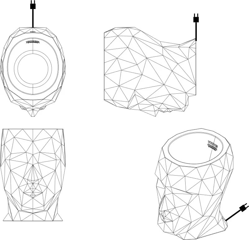 Ghiveci de flori / Jardiniera plante design decorativ modern cu iluminat LED ADAN PLANTER 49060W Vondom