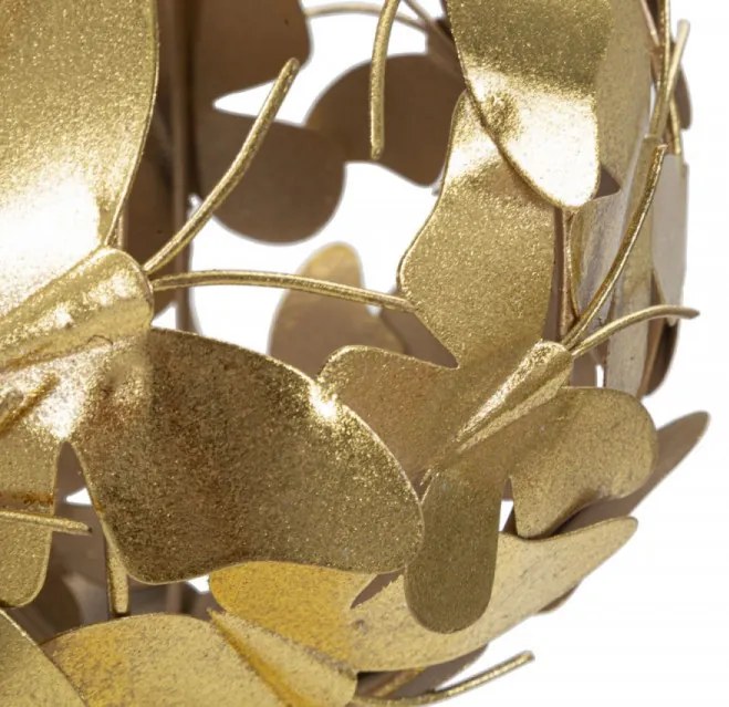 Decoratiune fluturi aurii din metal, ∅ 19,5 cm, Butterfly Mauro Ferretti